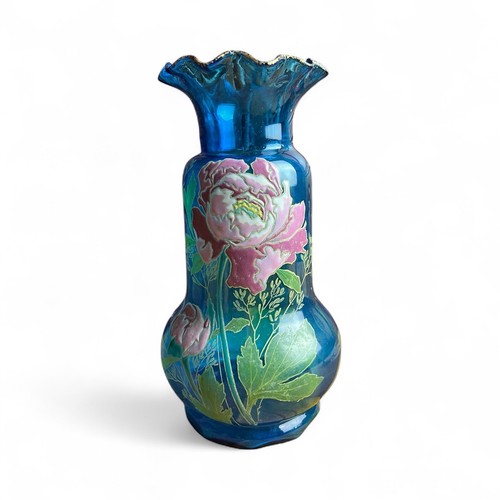Vase legras verre emaillé - verre,