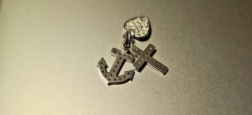Pendentif blanc 18 ct - 18,