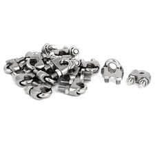 M5 3/16 Inch 304 Stainless Steel Saddle Clamps Cable Wire Rope Clips 18PCS