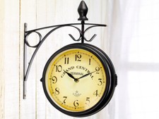 Horloge de gare rétro double