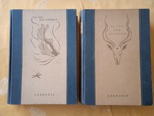 LAROUSSE Rare 1950 Encyclopedie en 2 tomes La vie des animaux Léon Bertin B. E.