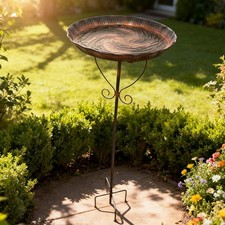 Bain D'oiseaux En Fer Forgé, Base Rustique Multifonctionnelle à 5 Branches