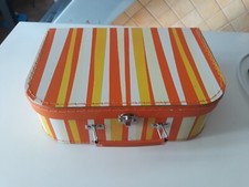 VALISE  POUPEE  ORANGE  JOUET VINTAGE  JOUET ANCIEN  DINETTE