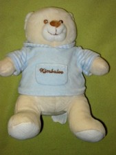 DOUDOU OURS bleu ecru