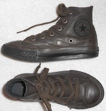 CONVERSE ALL STAR montantes cuir marron foncé P 28 (11)  TBE