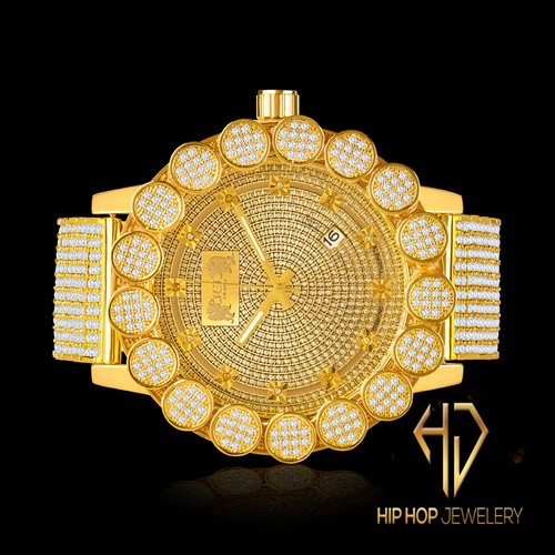 Flower bezel custom - bezel, yellow