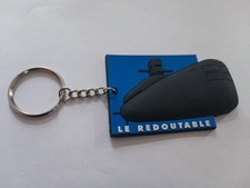 Porte-clés Militaire Sous-Marin LE REDOUTABLE Cité de la Mer Keychain vintage