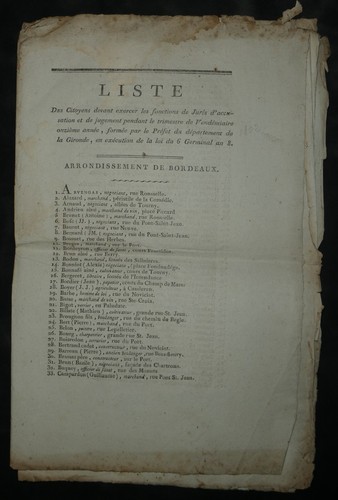 Liste des jurés gironde - des,