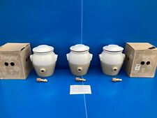 Vinaigrier en Grès Blanc Demis 4,7L Digoin + ROBINET BOIS NEUF 2 -ème choix