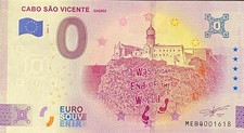 BILLET  0 EURO CABO SAO VICENTE  SAGRES PORTUGAL 2022  NUMERO DIVERS