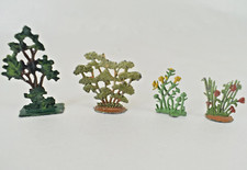 4 PLANTES PLOMB POUR DECOR SOLDATS PLOMB CBG MIGNOT QUIRALU STARLUX 5.5 CM XXe