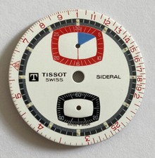 ETAT NEUF CADRAN VINTAGE MONTRE CHRONOGRAPH TISSOT SIDERAL BULLHEAD @ 29,5  DIAL