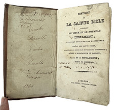 Histoire de la Sainte Bible Sr de Royaumont Peyei Avignon 1841