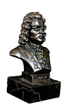 Buste de S.Bach - 15 cm - Régule et Marbre - 818 g