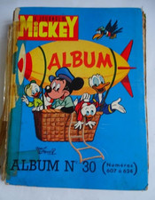 ALBUM DU JOURNAL DE MICKEY N°30 de 1964 no 607 à 624   ( mauvais état )