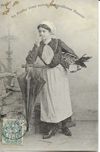 Cpa folklore voyagée - cpa,
