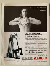 PUBLICITE 1998 - EQUIPEMENT MUSCULATION WEIDER - DAVID GINOLA