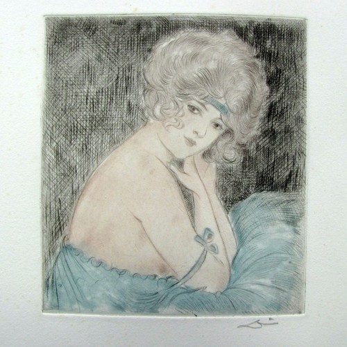 Gravure eau forte aquarellée - gravure, eau-forte