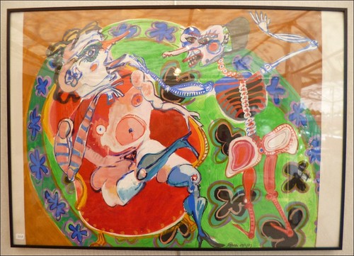 Gouache sur papier - papier, encadrée
