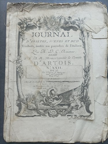 Partition musique ancienne - de,