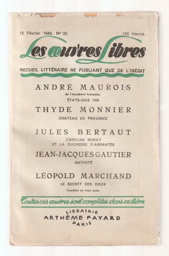 Oeuvres originales 1949 - originales, a