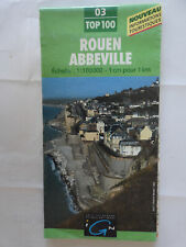 carte  IGN verte  03  Top 100  1 / 100 000 rouen abbeville edition 1     2000