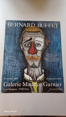 Bernard buffet clown affiche - -,