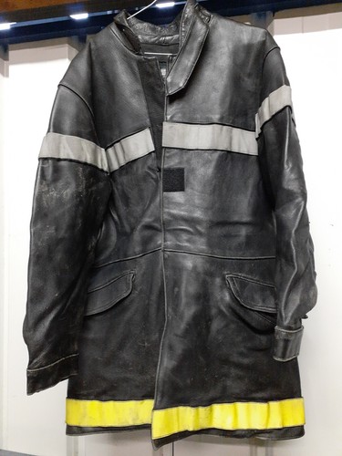 Veste cuir pompier feux - pompier,