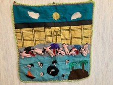 ANCIENNE DECORATION NAÏVE DU PEROU CHAMBRE D'ENFANT "HARPILLERA" ANNÉES 80 «