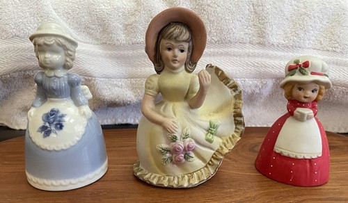 Lot girl bells porcelain - lot,