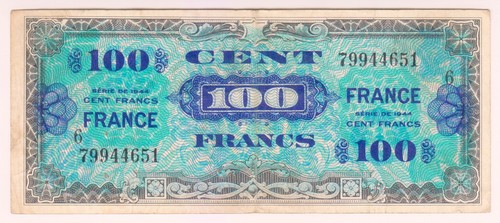 1944 france 100 - france, francs