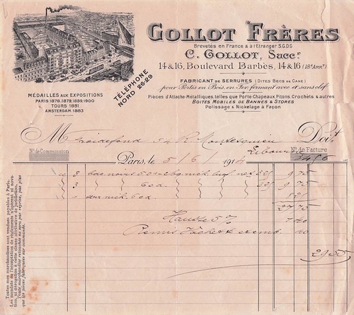 Paris locksmith gollot 1914 - paris,