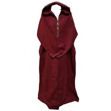 Grande Taille Marocain Hiver Laine Cachemire Mélange Bordeaux à Capuche Thobe