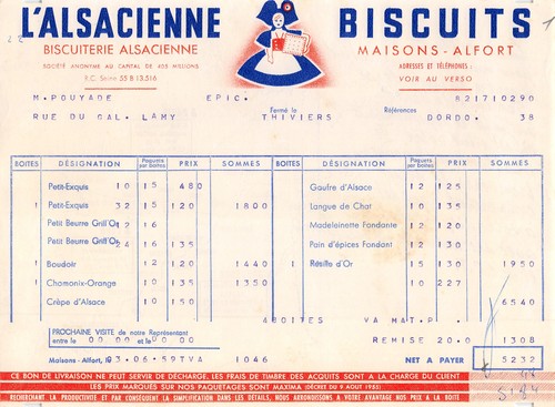 1959 biscuiterie alsacienne - 1959,