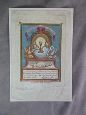 SOUVENIR DE COMMUNION 1818. Gravure aquarellée.