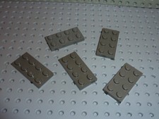 5 plaques plates 2 x 4 LEGO ref 3020 OldDkgray Set 10221/7191/7171/7186/10129...