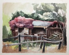 Grange Ou Ecurie, Aquarelle