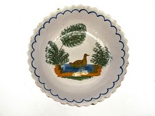 Jatte plat rond en faience de