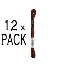 12x Anchor Torsade 8m, marron, coton, couleur 359, 6 fils