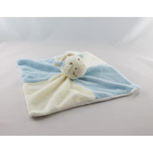 Doudou plat vache - , blanc