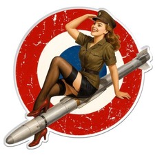 STICKER PINUP BOMBE BOMB
