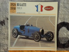 FICHE BUGATTI TYPE 35 1924 - 1930 - EDITO SERVICE 1991 - TRES BON ETAT