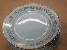 serie de 11 assiettes MOULIN DES LOUPS ORCHIES NORD decor Frise dorée