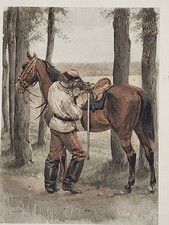 D'après Edouard DETAILLE (1848 - 1912) - Cuirassier - Photogravure