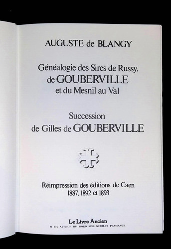 Blangy généalogie des - des, sires