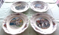 4 Grandes assiettes Décor Alsacien Obernai / Sarreguemines – n° 5