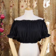 Blouse À Manches Courtes Cropped Pour Femme T-shirt Lolita JK Volant En Chiffon