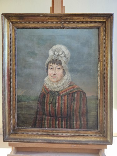 Tableau peinture portrait dame - tableau,