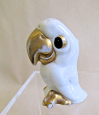 Salière poivrière oiseau perroquet porcelaine numérotée, années 30 Art Déco .