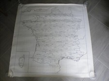 RARE CARTE DE FRANCE AVANT 1968 GIRARD ET BARRERE ECOLE PEDAGOGIQUE TABLEAU